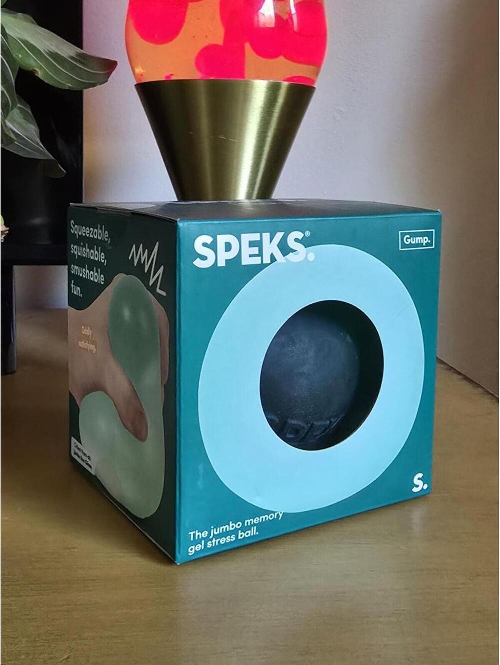 NIB Speks Jumbo Gump Memory Gel Stress Ball - Sea Glass